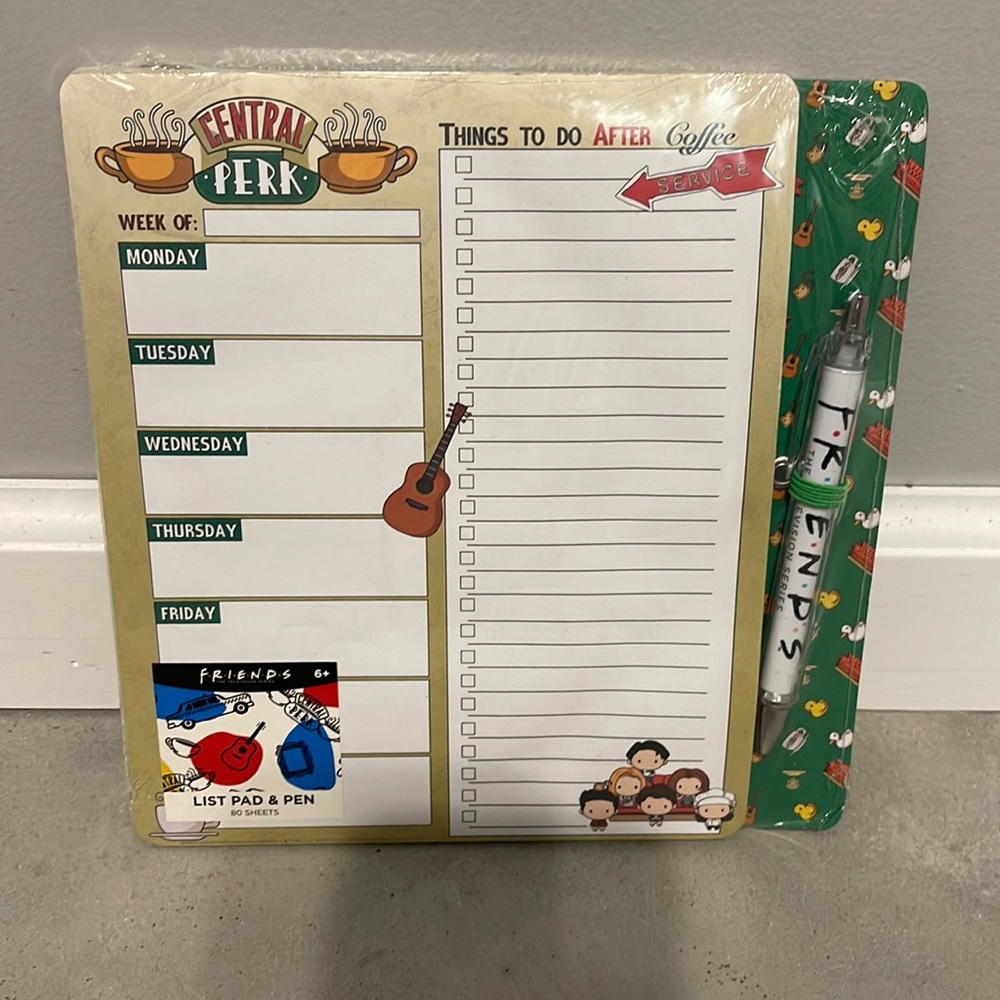 Friends list pad and pen